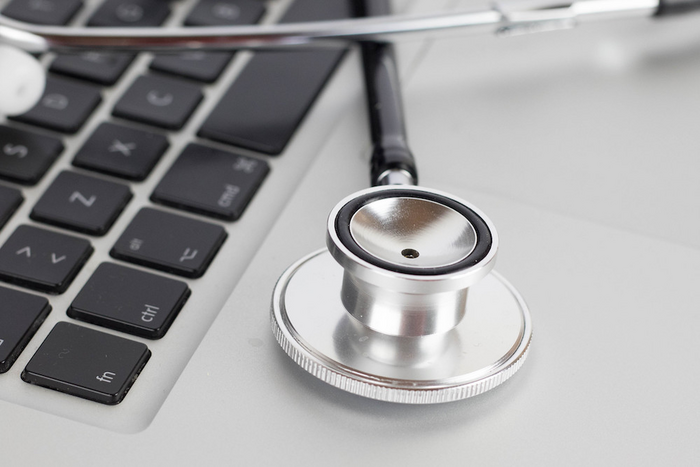 Stethoscope on a Laptop