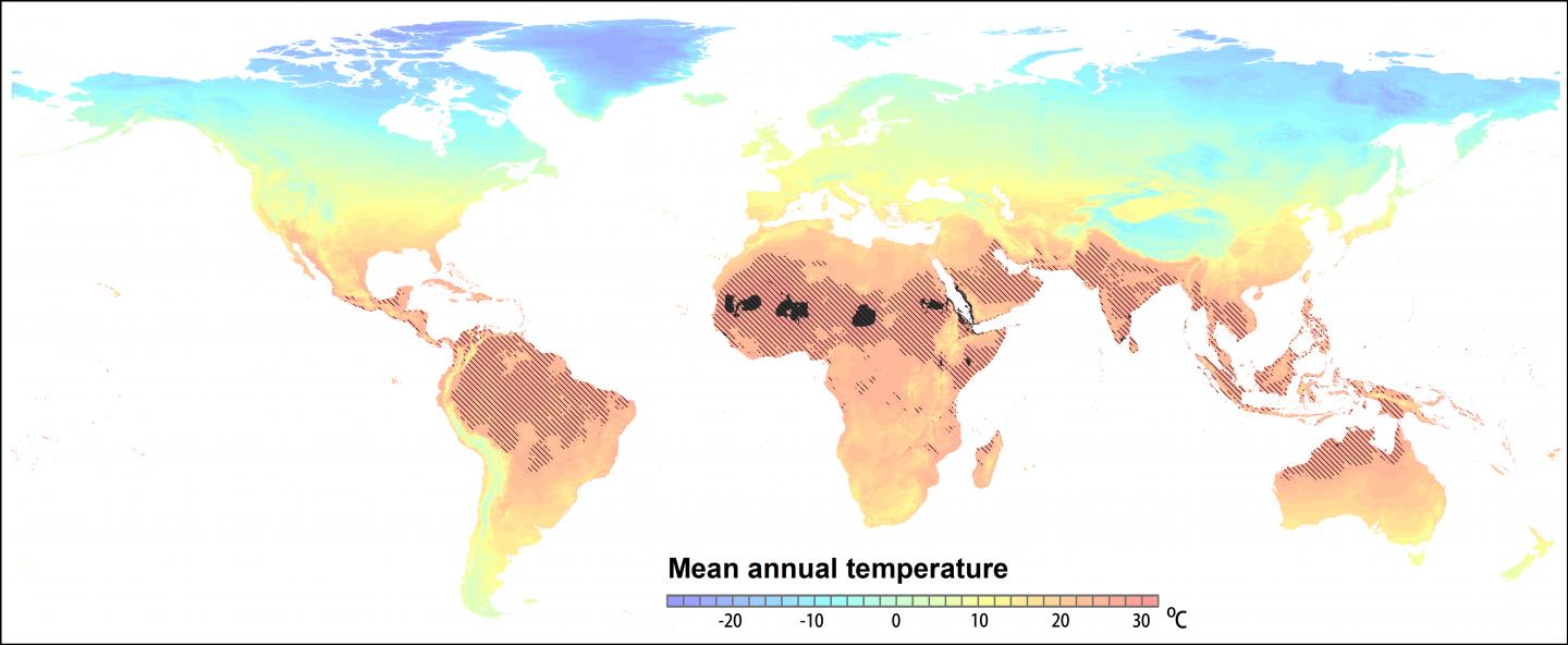 Expansion of extremely hot regions in a worst-case climate scenario