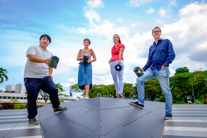 The SCELSE NTU team which created a ‘ vertical map’ of the airborne microorganisms in the atmosphere.