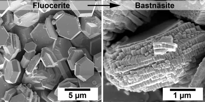 Images of fluocerite and bastnasite