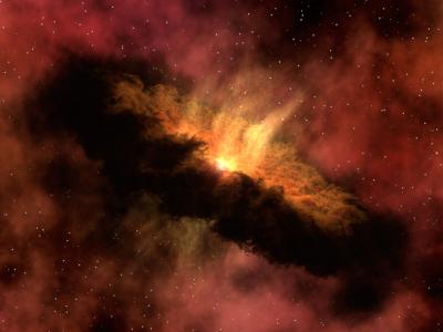 Supersonic 'rain' falls on newborn star