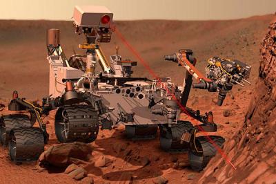 Rover Curiosity with LIBS