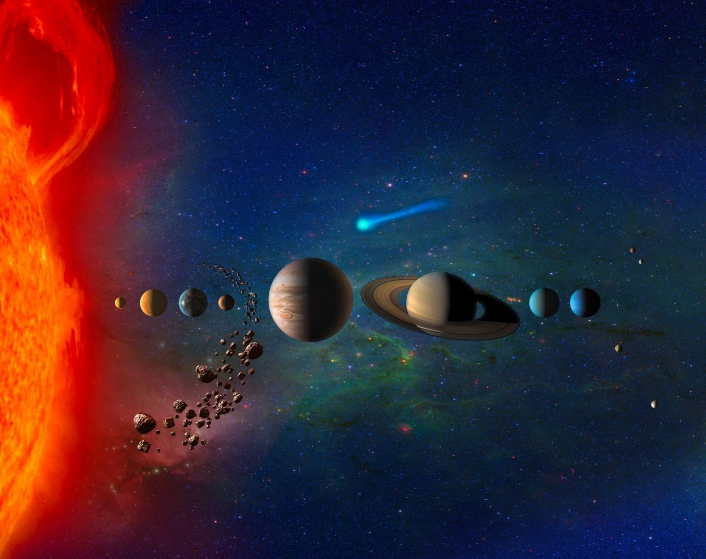 The Solar System, Illustrated in Artist''s Conception