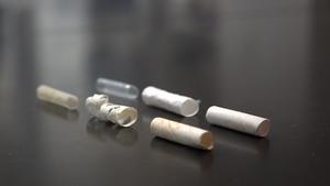 Degradation of straws made from different types of materials