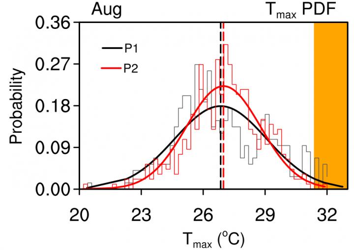 Distribution function of Tmax