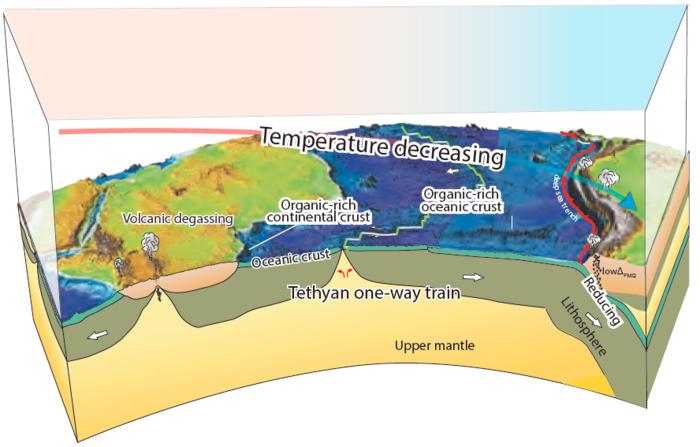 Impacto de la evolución de Tethyan en el medio ambiente de la superficie.