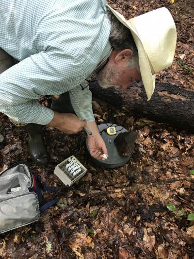 Collecting Gas Samples from Leakin Park, Baltimore, MD (2 of 2)
