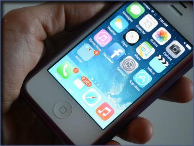 iPhone Screen with Apps