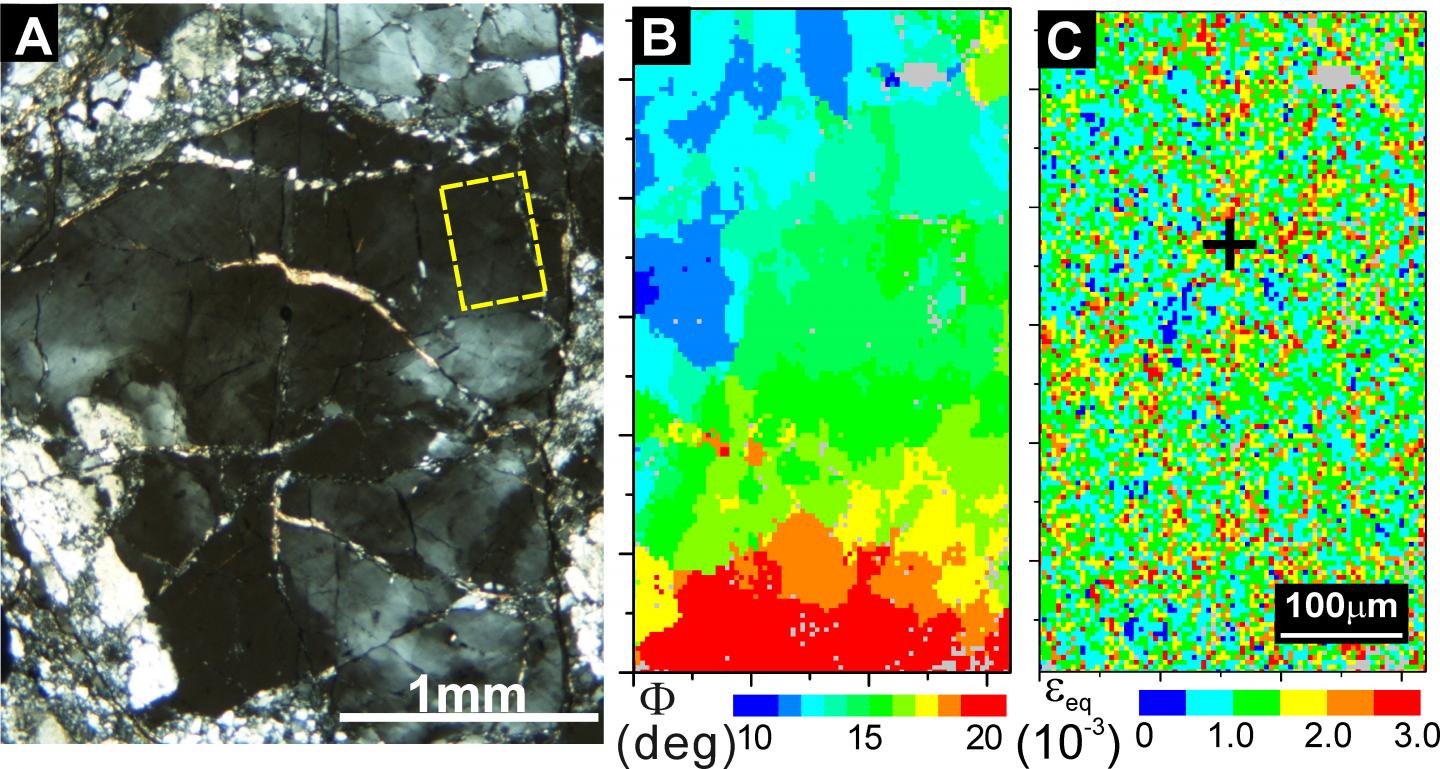 X-ray Microdiffraction of San Andreas Fault Quartz Sample
