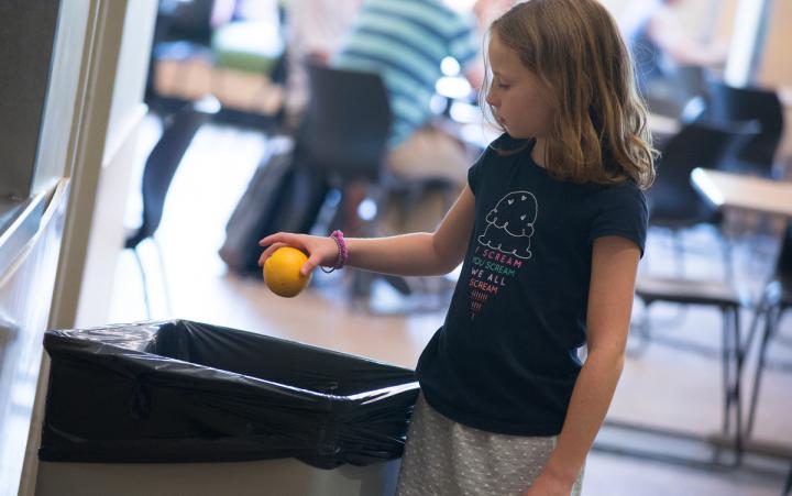 Fruits and Vegetables Going into Trash Cans Instead of Student's Mouths