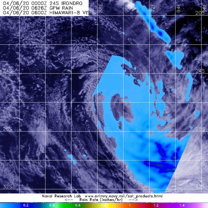 GPM Image of Tropical Storm Irondro
