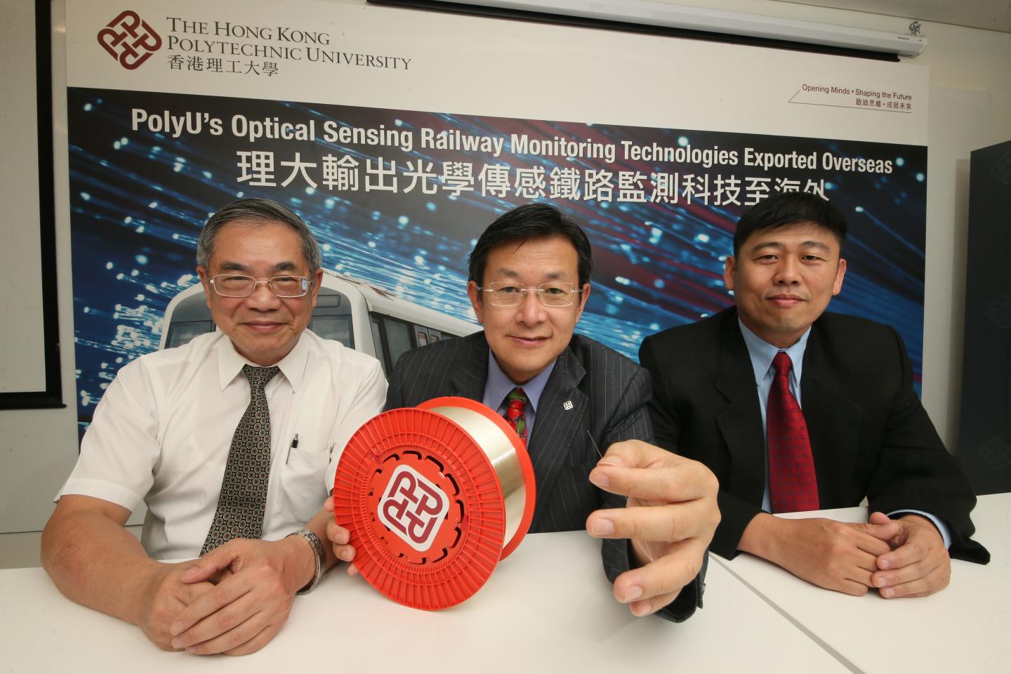 PolyU's Proprietary Optical Fiber Sensing Network for Railway Monitoring Exported Overseas