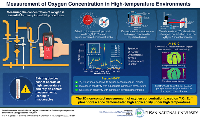 Measurement of oxygen concentration in high-temperature environments.