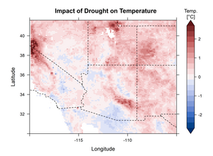 Drought impact on temperature