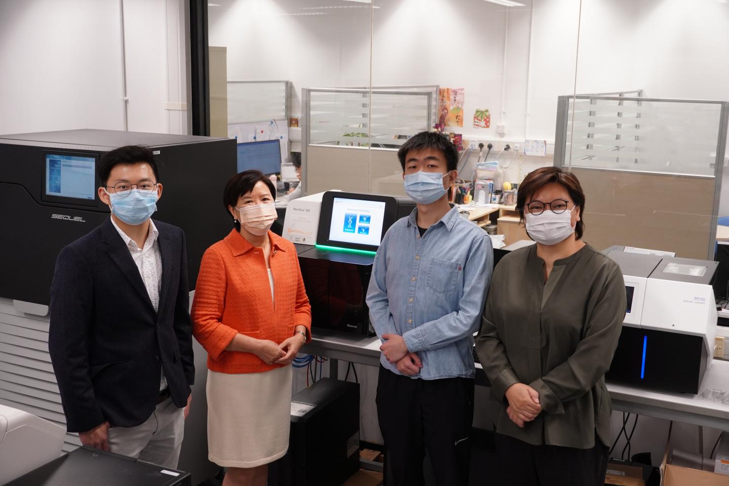 Prof. Nancy IP (second left), and Her Research Team