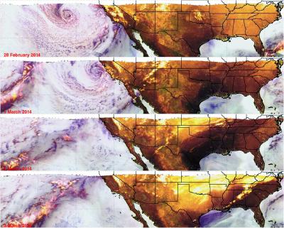 TRMM Sees California Soaker Move East (1 of 2)