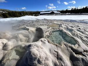 Image of the conduit of Old Faithful geyser