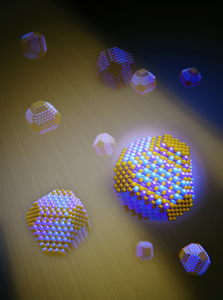 Artistic illustration of the homogenous cation distribution achieved inside the AgBiS2 nanocrystals