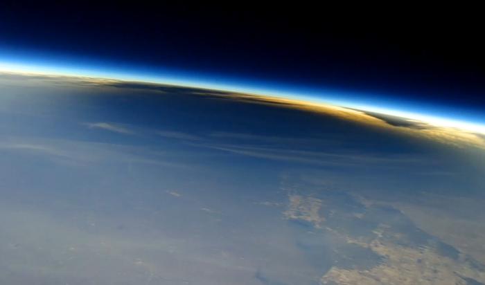 Solar Eclipse Shadow from High-Altitude Balloon