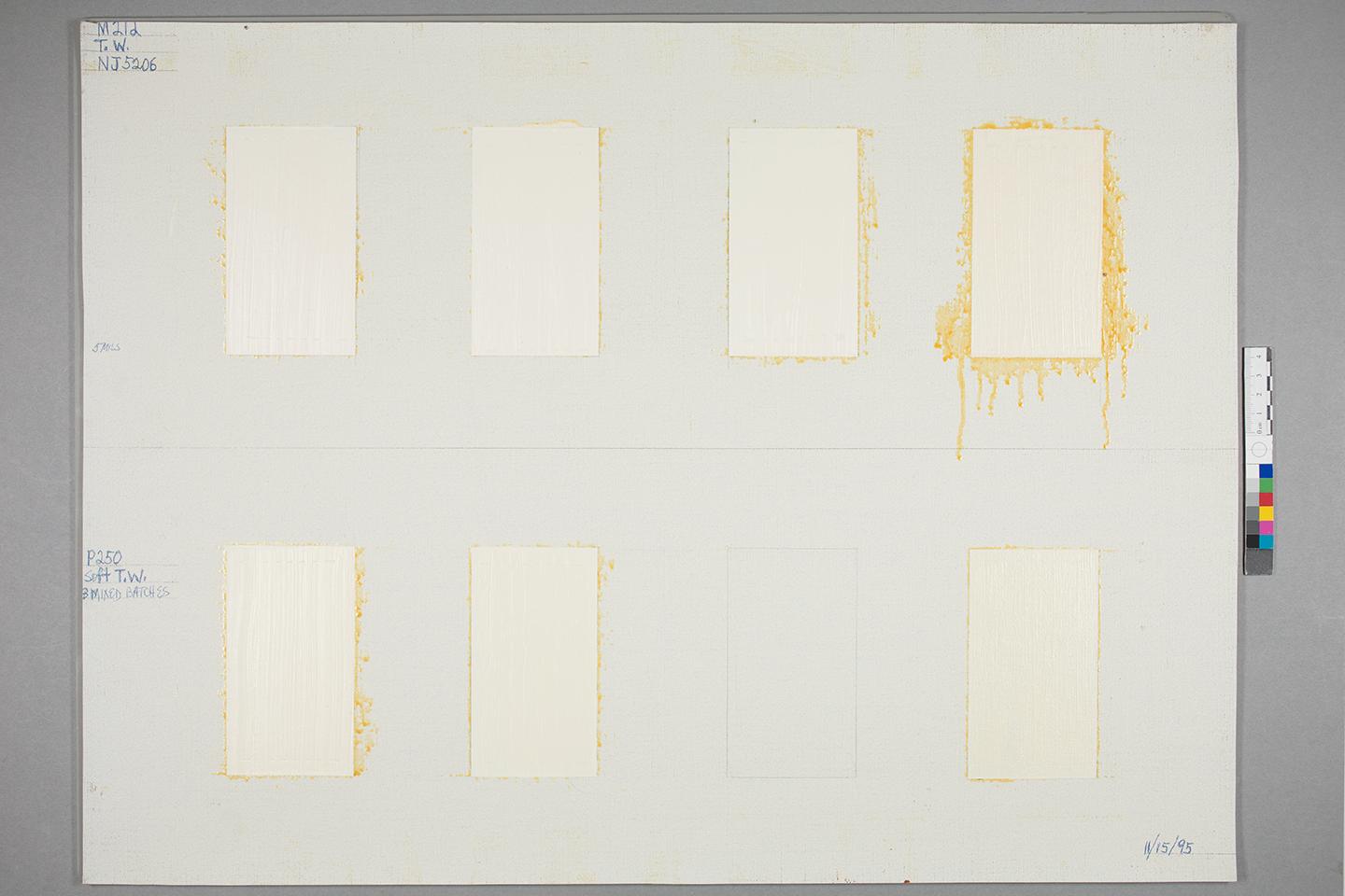 Sample Paints on a Research Canvas