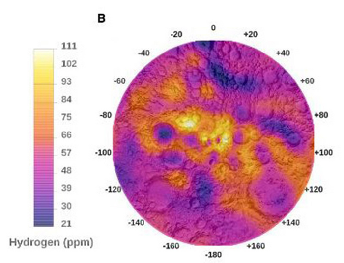 Hydrogen distribution at the south lunar pole