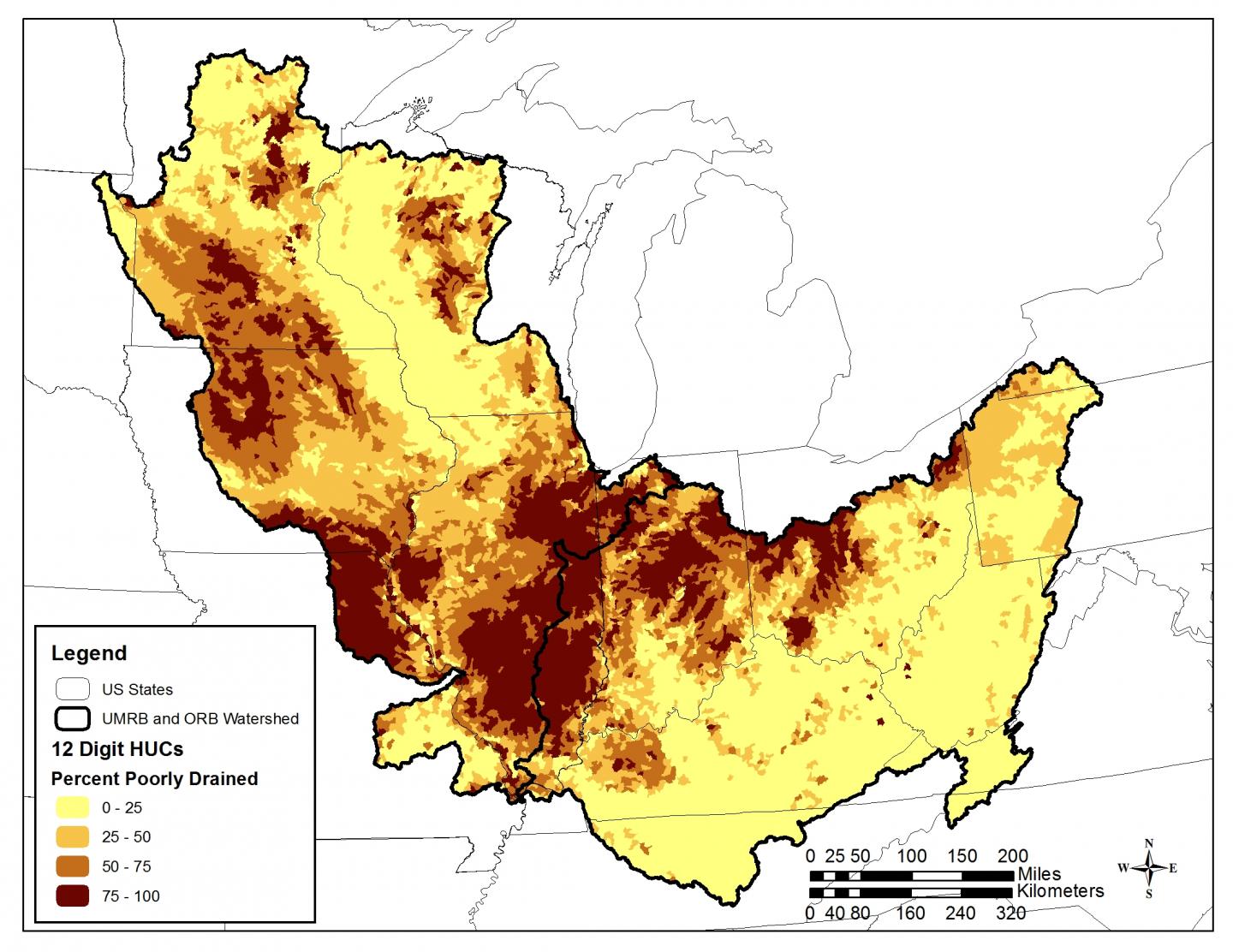 Drainage Map of Surveyed Watersheds