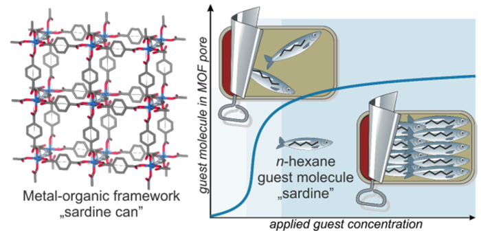 Metal-organic framework “sardine can”