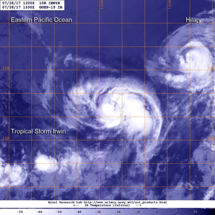 GOES-West image of Irwin