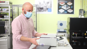Alfredo Ongaro in the lab