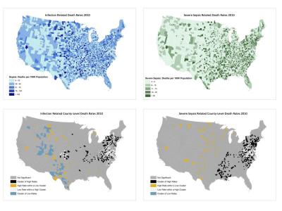 Infection and Sepsis-Related Mortality Hotspots Across the US