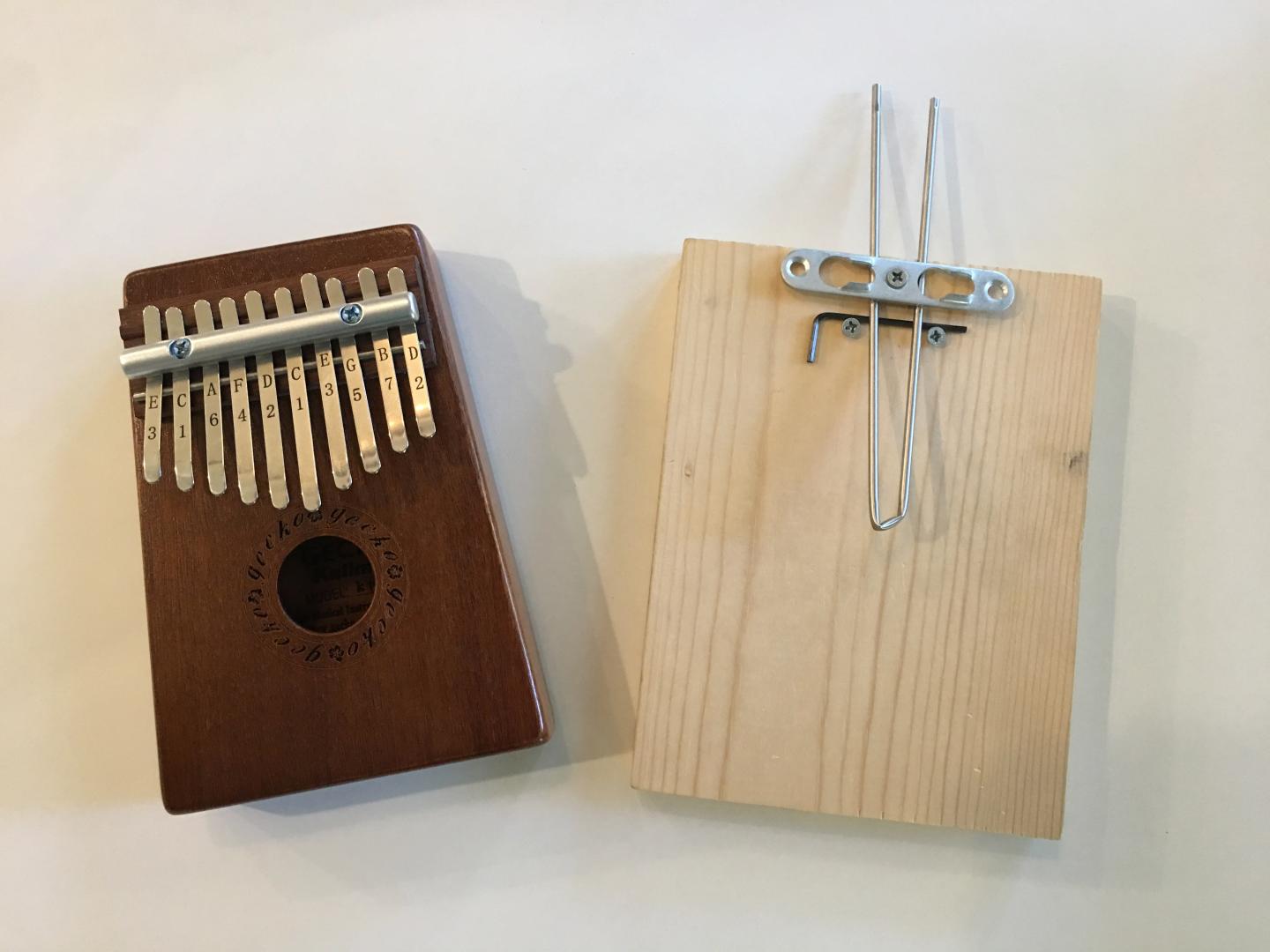 Mbira Instrument Next to a Density Sensor Based on Iit