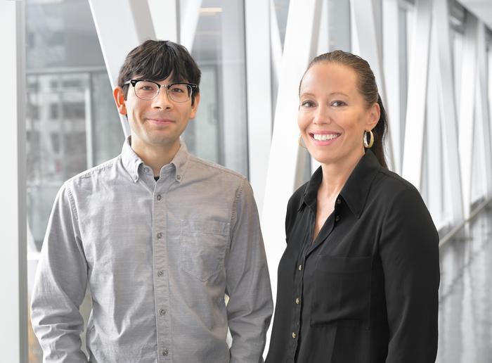 Stephanie Fulton, chercheuse au CRCHUM et professeure à l'Université de Montréal, en compagnie de David Lau, doctorant dans son laboratoire