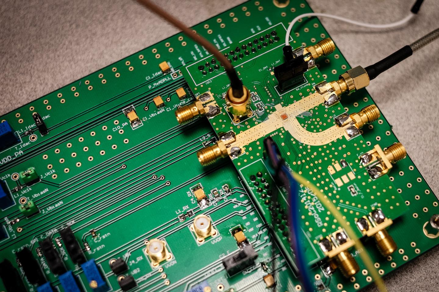 NTU Singapore's New Microchip for Radar Imaging Embedded on a PCB Board
