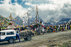 High mountain pass in the Indian Himalya