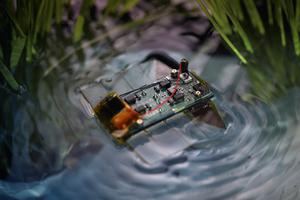 A miniature swimming robot inspired by marine flatworms