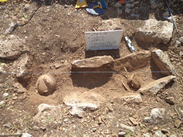 Maya cist burial