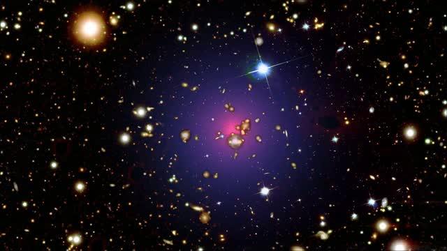 A Supercomputer Simulation of a Collision between Two Galaxy Clusters