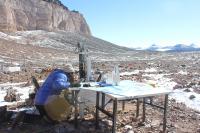 Working in University Valley, Antarctica