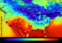 Simulated CO2 Distribution over North America for Summer 2010