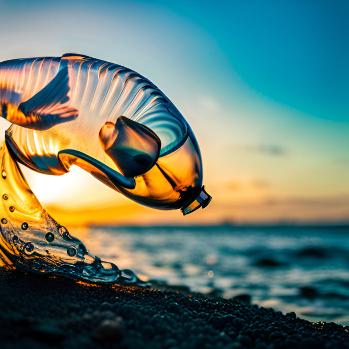 Photo of plastic bottle debris with the shape of_esrgan