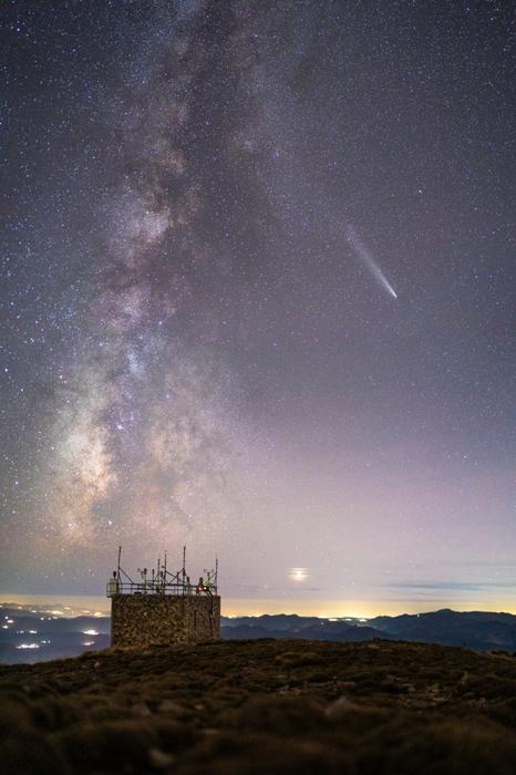 Mountaintop by night