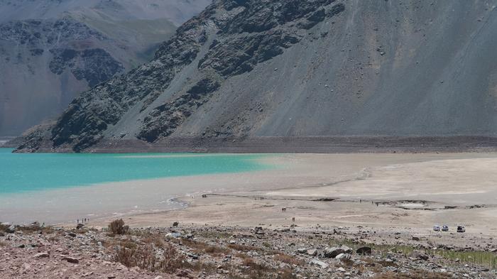 Megadrought peak in Yeso reservoir (Chile), Summer 2020