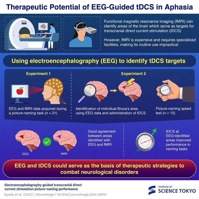 Therapeutic Potential of EEG-Guided tDCS in Aphasia