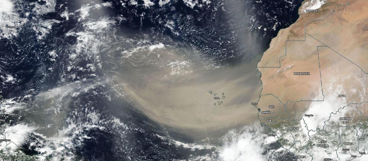 Suomi NPP image of Saharan Dust Over the North Atlantic