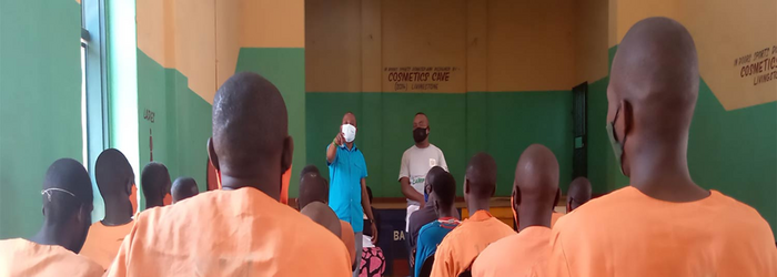 Zambian prisoners participating in HIV treatment and prevention.