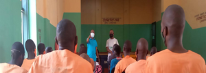 Zambian prisoners participating in HIV treatment and prevention.