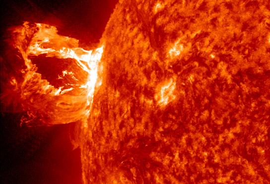 A Coronal Mass Ejection Hurled from the Sun
