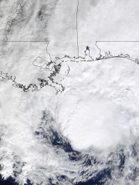 NASA MODIS Visible Image of Ida's Clouds