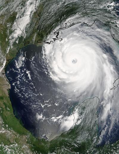Katrina Approaches Lousiana and Mississippi