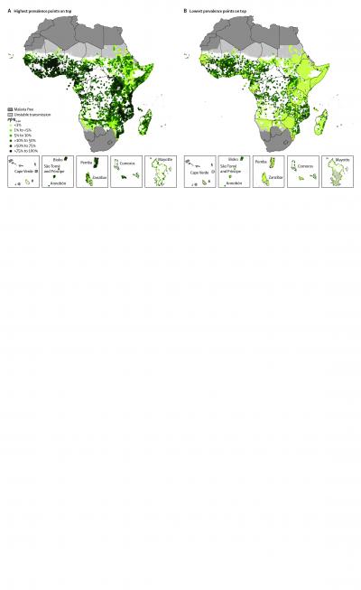 Prevalence Points of Malaria Parasites in Africa 1980-2012